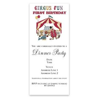 Circus Fun 1st Birthday Invitations by Admin_CP1147651