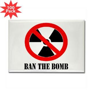 ban the bomb rectangle magnet 100 pack $ 189 99