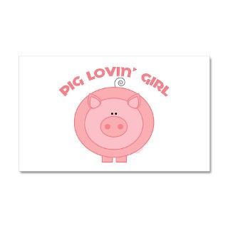 Name Girl] Gifts  [Name Girl] Wall Decals  Pig girl 20x12 Wall Peel