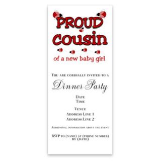 Proud cousin new baby girl Invitations by Admin_CP4325086  507091019