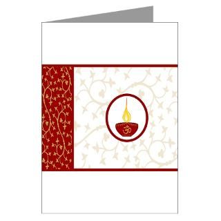 Diwali celebrations in D Greeting Cards (Pk of 10)