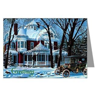 02 05 Ford Thunderbird Outline Greeting Cards (Pk