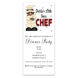 Daddys Little Sous Chef Baby Invitations by Admin_CP4019914