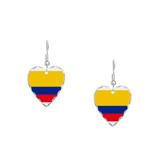 Colombia Gifts  Colombia Jewelry  Colombia Earring Heart Charm