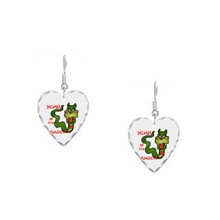 2012 Gifts  2012 Jewelry  Year of the Dragon Cartoon Earring Heart