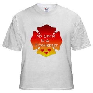 911 Gifts  911 T shirts  Firefighter Uncle White T Shirt