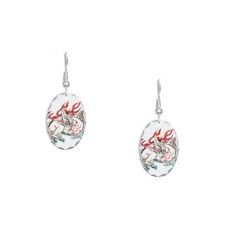 Amaterasu Gifts  Amaterasu Jewelry  Okami sleeping Earring Oval