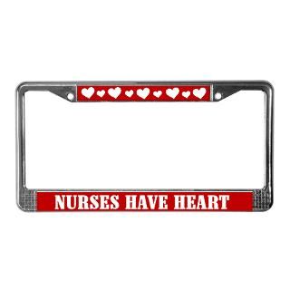 Nurses Have Heart License Plate Frame  NURSE, Police Officer