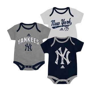 New York Yankees Newborn/Infant adidas 3 Piece Fol