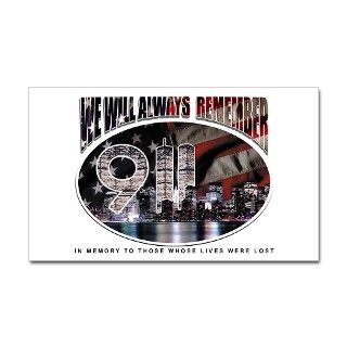 Bumper Stickers  We Will Always Remember   911 Sticker (Rectangular