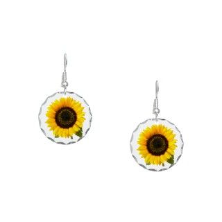 Art Gifts  Art Jewelry  Sunflower Earring Circle Charm