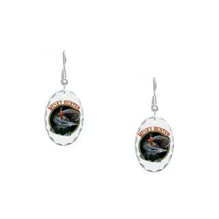 Angler Gifts  Angler Jewelry  Musky hunter 8 Earring Oval Charm