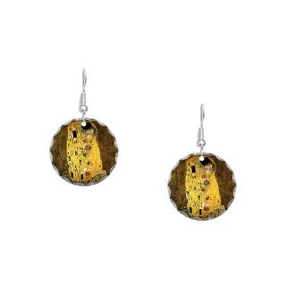 Art Gifts  Art Jewelry  Klimt The Kiss Earring Circle Charm
