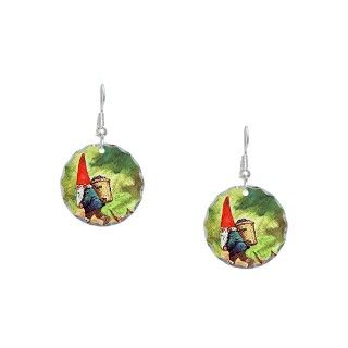 Gifts  Jewelry  Traveling Gnome Earring Circle Charm