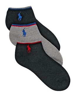 Ralph Lauren Childrenswear Boys Stripe Ped Socks 3 pack   Sizes 4 20