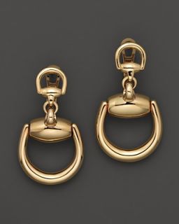 Gucci 18K Yellow Gold Horsebit Earrings