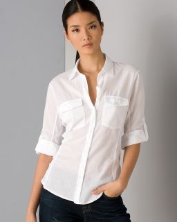 James Perse Contrast Panel Button Front Shirt