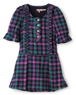Couture Girls Button Down Pleated Dress   Sizes 7 14