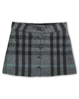 Girls Scottie Mini Check Wool Skirt   Sizes 7 14