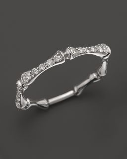 Diamond Stackable Bamboo Ring in 14K White Gold, .30 ct. t.w