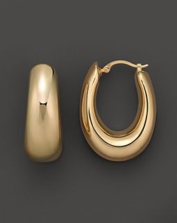 14K Yellow Gold Large Hoop Earrings