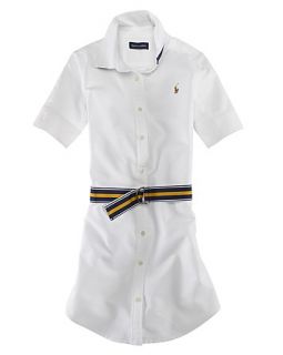 Lauren Childrenswear Girls Aaralyn Oxford Shirt Dress   Sizes 7 16
