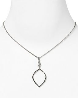 and Cubic Zirconia Open Pendant Necklace, 16