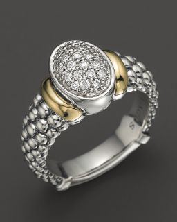 Lagos Sterling Silver and 18K Gold Diamond Twilight Ring