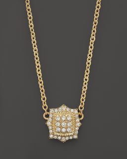 Gold Diamond Pave Square Necklace, .288 ct. t.w., 17