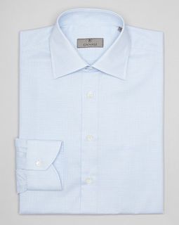 Canali Mini Windowpane Check Dress Shirt   Contemporary Fit