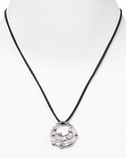 Majorica Endless Leather Necklace, 16