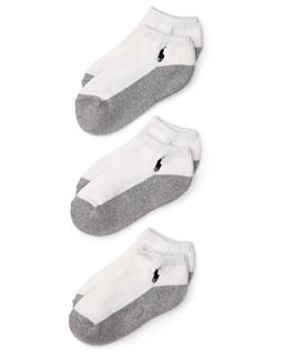 Ralph Lauren Childrenswear 3 Pack Ped Socks   Boys 8 20
