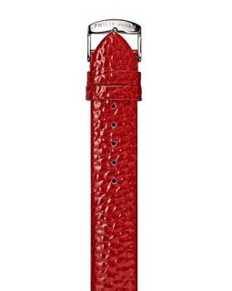 Philip Stein Red Grainy Calf Watch Strap, 18mm