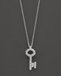 Roberto Coin 18 Kt. White Gold/Diamond Key Necklace