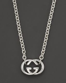 Gucci Sterling Silver Britt Necklace, 18