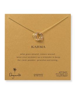 Dogeared Triple Karma Mixed Metals Necklace, 18