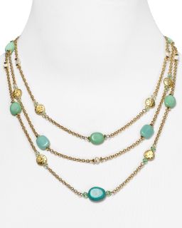 Ralph Lauren Green Valley Turquoise Multi Bead Illusion Necklace, 20
