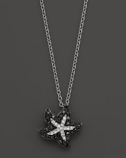 Gold Starfish Pendant Necklace, .20 ct. t.w., 16