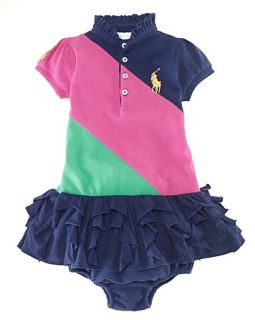 Lauren Childrenswear Infant Girls Mesh Polo Dress   Sizes 9 24 Months