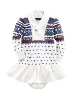 Lauren Childrenswear Infant Girls Fleece Dress   Sizes 9 24 Months