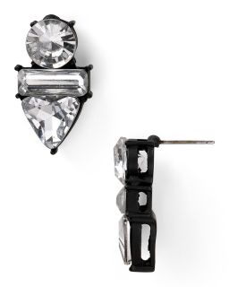 aqua black spiked crystal stud earrings orig $ 25 00 sale $ 18 75
