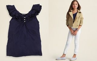 Ralph Lauren Childrenswear Girls Flutter Sleeve Top   Sizes S XL_2