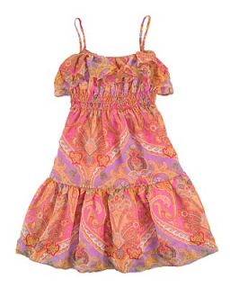 Ralph Lauren Childrenswear Girls Paisley Chiffon Dress   Sizes 7 16