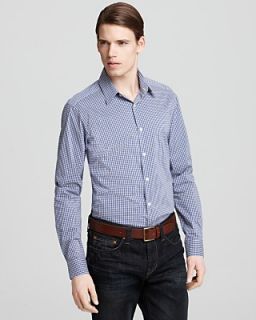 Theory Sylvain Amiacable Gingham Sport Shirt   Slim Fit