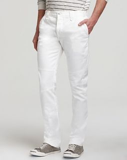 Vince Jeans   Moto Slim Straight Fit in White