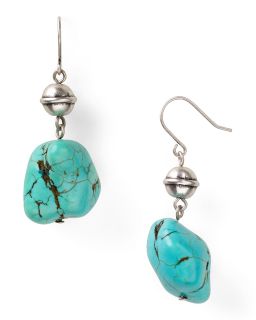 turquoise nugget earrings price $ 34 00 color silver quantity 1 2 3 4