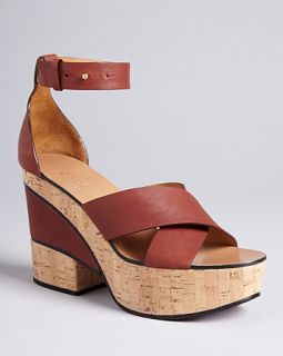 Chloé Cork Wedge Platform Sandals