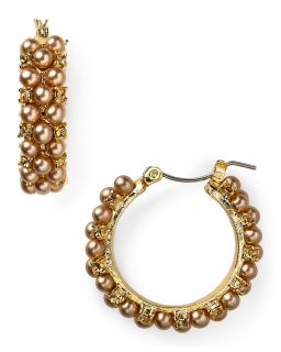 carolee embellished hoop earrings price $ 38 00 color gold quantity 1