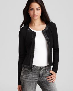 Bailey 44 Jacket   Zip Front with Leather Panel Detail