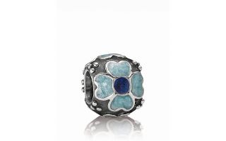 blue enamel daisy price $ 45 00 color silver blue quantity 1 2 3 4 5